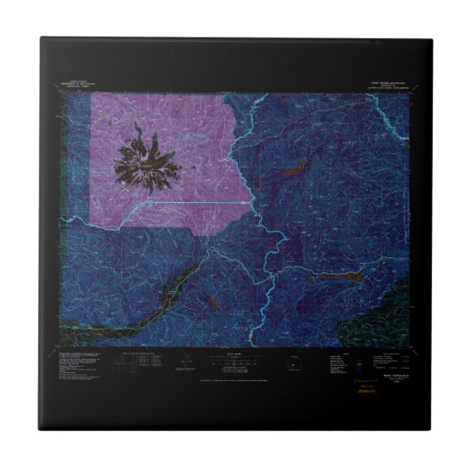 USGS Topo Map Washington State WA Mount Rainier 24 Tegeltje (Voorkant)