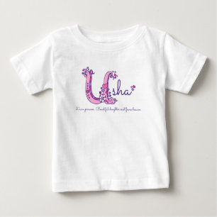 Usha meisjesnaam & betekenis U monogram shirt