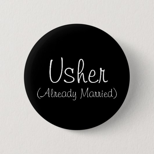 Usher (al getrouwd) ronde button 5,7 cm (Voorkant)