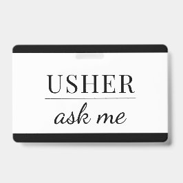 Usher Ask me Badge