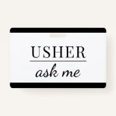 Usher Ask me Badge (Achterkant)