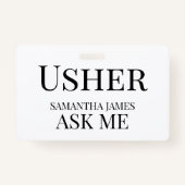 Usher Badge (Voorkant)