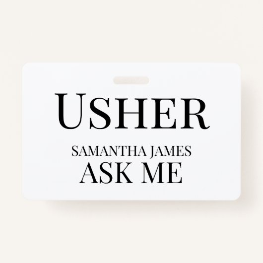 Usher Badge (Voorkant)