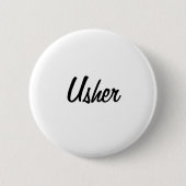 Usher Badge Ronde Button 5,7 Cm (Voorkant)