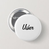 Usher Badge Ronde Button 5,7 Cm (Voorkant /achterkant)