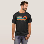 Usher Birthday Retro  Mannen Vader T-shirt (Voorkant volledig)