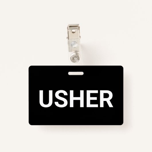 Usher Black Badge (Achterkant met clip)