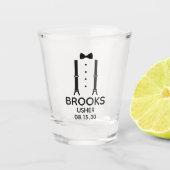 Usher Black Bow Stropdas Shot Glas (Voorkant)