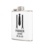 Usher Black Stropdas Heupfles (Links)