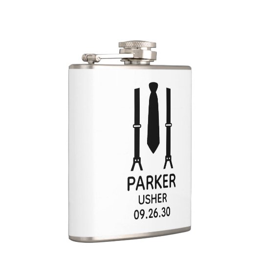 Usher Black Stropdas Heupfles (Rechts)