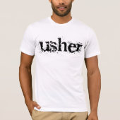 Usher Black Text T-shirt (Voorkant)
