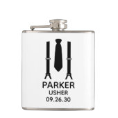 Usher Black Tie Heupfles (Voorkant)