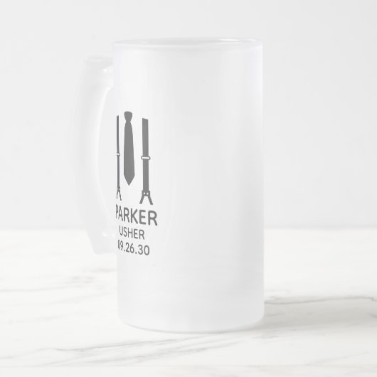 Usher Black Tie Matglas Bierpul (Voorkant links)