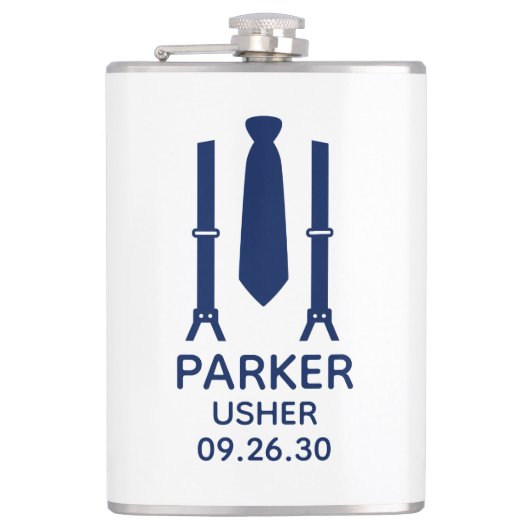 Usher Blau Bandje Heupfles (Voorkant)