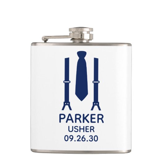 Usher Blauwe Das Heupfles (Voorkant)