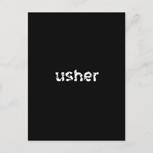 Usher Briefkaart (Voorkant)