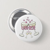 Usher Bruiloft ID Buttonnen Ronde Button 5,7 Cm (Voorkant /achterkant)