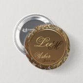 Usher Elegant Keepomwille Button (Voorkant /achterkant)