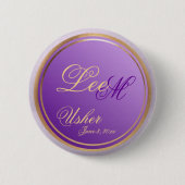 Usher Elegant Paars Keepomwille Button (Voorkant)