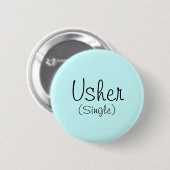Usher (enkele) pincode ronde button 5,7 cm (Voorkant /achterkant)