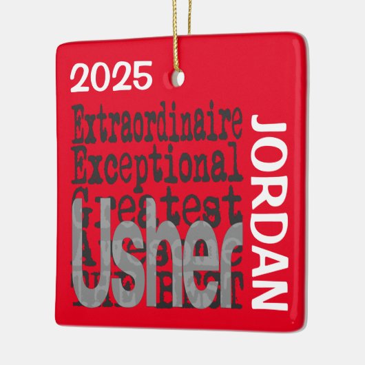 Usher Extraordinaire CUSTOM Keramisch Ornament (Links)