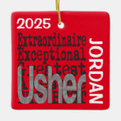 Usher Extraordinaire CUSTOM Keramisch Ornament (Voorkant)
