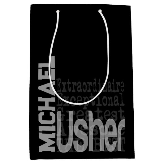 Usher Extraordinaire CUSTOM Medium Cadeauzakje (Voorkant)
