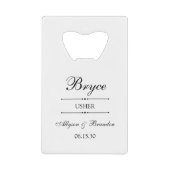 Usher Gepersonaliseerd Creditkaart Flessenopener (Voorkant)