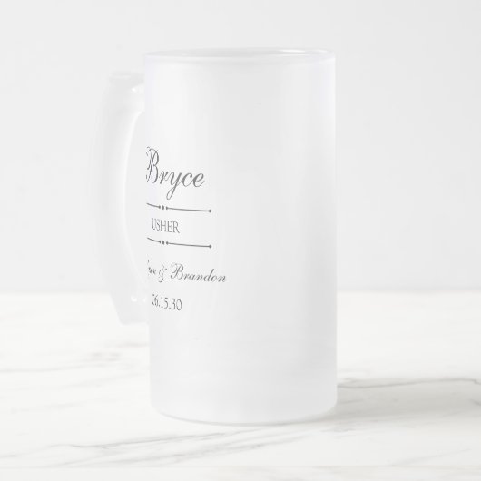 Usher Gepersonaliseerd Matglas Bierpul (Voorkant links)