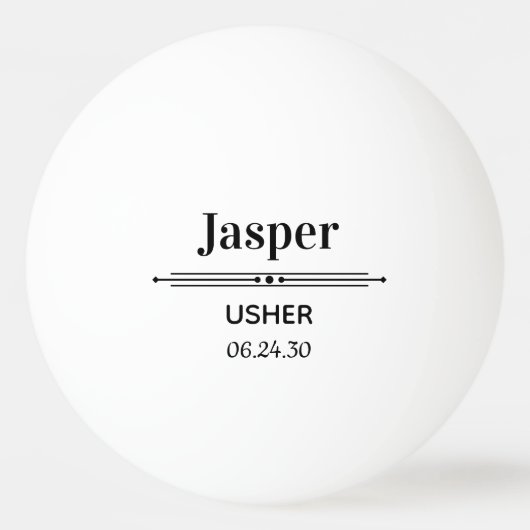 Usher - Gepersonaliseerd Pingpongbal (Voorkant)