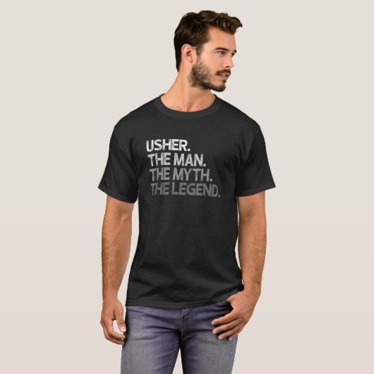 Usher Gift Het Man Myth Legend T Shirt (Voorkant volledig)