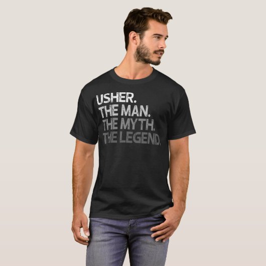 Usher Gift Het Man Myth Legend T-shirt (Voorkant volledig)