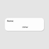Usher Herbruikbare Whiteboard Naamlabel Magnetisch Naamplaatje (Voorkant)