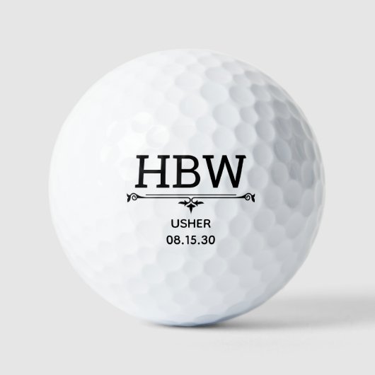 Usher Initiaal Golfballen (Voorkant)