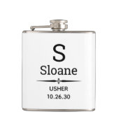 Usher Monogrammed Flask Heupfles (Voorkant)