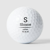 Usher Monogrammed Golf Balls Golfballen (Voorkant)