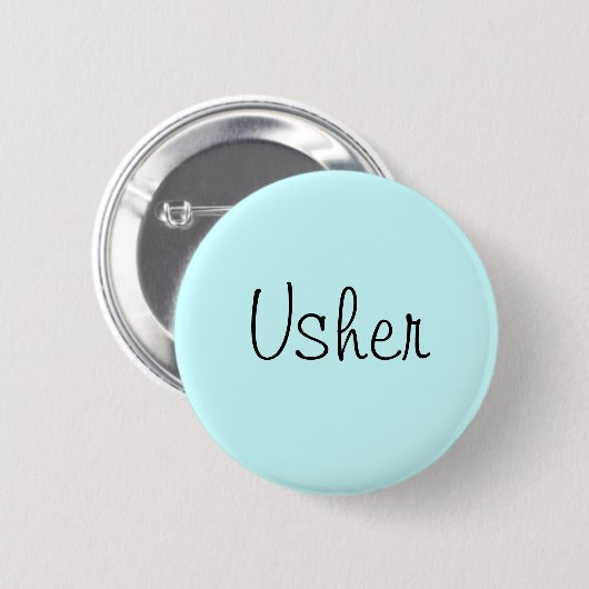 Usher Pin Ronde Button 5,7 Cm (Voorkant /achterkant)