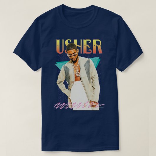 Usher Retro Esthetische Fan Art Mok T-shirt (Design voorkant)