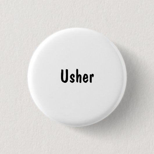 Usher Ronde Button 3,2 Cm (Voorkant)