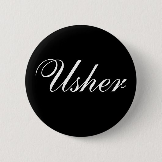 Usher Ronde Button 5,7 Cm (Voorkant)