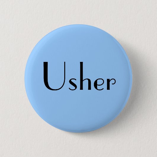 Usher Ronde Button 5,7 Cm (Voorkant)