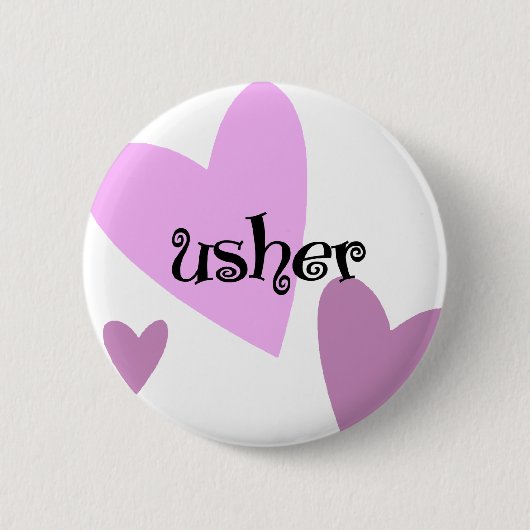 Usher Ronde Button 5,7 Cm (Voorkant)