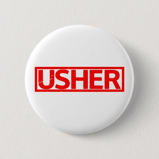 Usher Stamp Ronde Button 5,7 Cm (Voorkant)