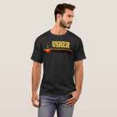 Usher Uniform voor de christelijke kerk Gift Manne T-shirt (Voorkant volledig)