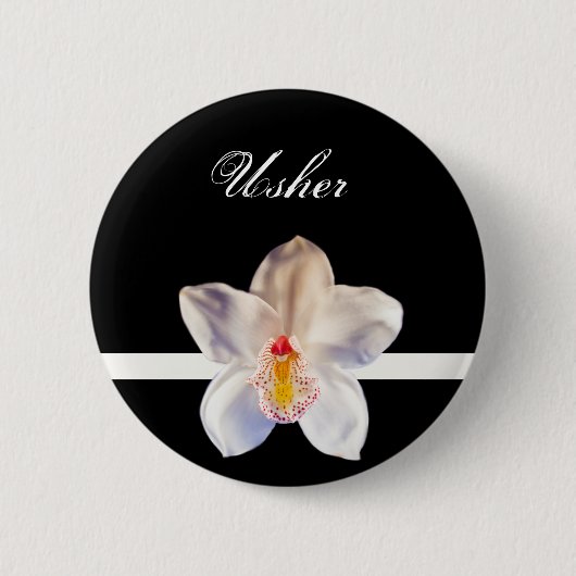 Usher Wedding ID Badge Ronde Button 5,7 Cm (Voorkant)
