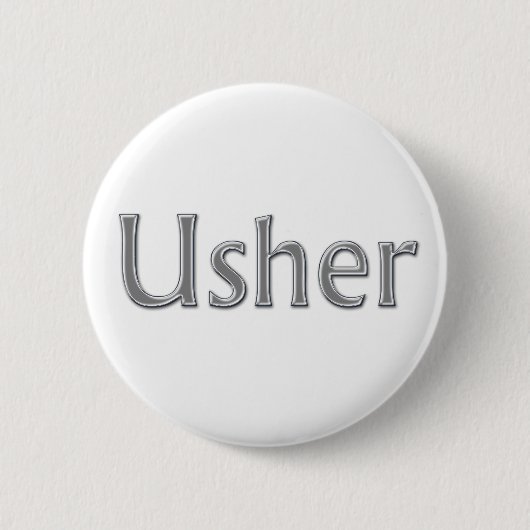 Usher Wedding Party Button (Voorkant)
