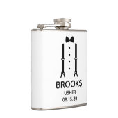 Usher Zwarde strikdas Heupfles (Rechts)