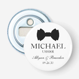 Usher Zwarte Strik Button Flesopener