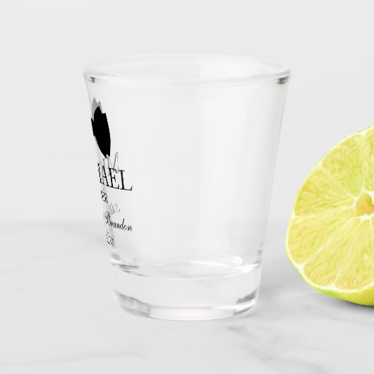 Usher Zwarte Strik Shot Glas (Rechts)