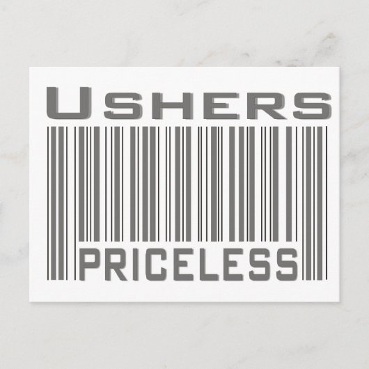 Ushers Priceless Briefkaart (Voorkant)